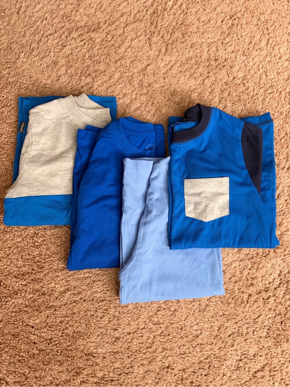 Blue Pack Bundle – 4 Boys Shirts Size 8 | Everyday Essentials